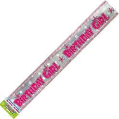 Unique Birthday Girl Foil Banner 12ft