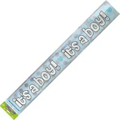 Unique Its A Boy Foil Banner 12ft