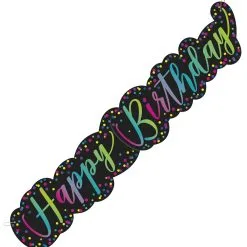 Unique Script Dots Happy Birthday Giant Banner