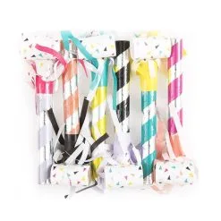 Unique Fringed Party Blowouts Assorted 6 Pack