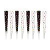 Unique Confetti Print Horns - Black & White 6 Pack