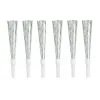 Unique Prismatic Silver Foil Horns 6 Pack