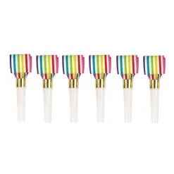 Unique Rainbow Stripe Blowouts 6 Pack