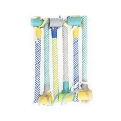 Unique Bold Fringed Stripes Blowouts 6 Pack