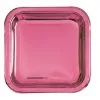 Unique Glitz Hot Pink Foil Square Paper Plates 22cm 8 Pack