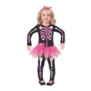 AMSCAN Costume Fancy Bones Skeleton Girls 3-4 Years