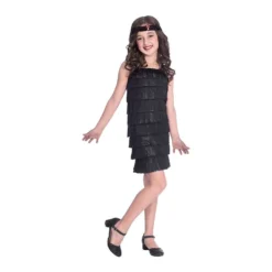 AMSCAN Costume Black Flapper Girls 6-8 Years