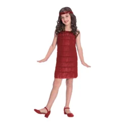 AMSCAN Costume Red Flapper Girls 6-8 Years