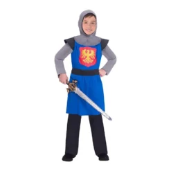 AMSCAN Costume Medieval Knight Blue Boys 6-8 Years