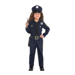 AMSCAN Costume Police Officer Girls 4-6 Years