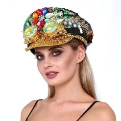 Oceana Rainbow Flip Sequin Police Hat