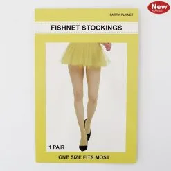 Oceana Fishnet Tights Yellow