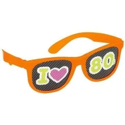 Unique Totally 80'S Glasses Printed Lenses 10 Pack
