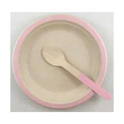 Alpen Wooden Spoons Light Pink 15mm 10 Pack -Costumes Party Store AL 401263 2