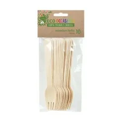 Alpen Wooden Forks 155mm 10 Pack