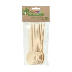 Alpen Wooden Spoons 155mm 10 Pack