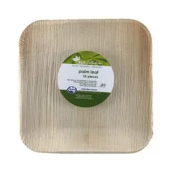 Alpen Palmleaf Square Plate 200mm 10 Pack