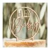 AMSCAN Botanical Baby Wooden Hey Baby Cake Topper