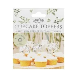 AMSCAN Botanical Baby Hey Baby Botanical Cupcake Toppers 12 Pack -Costumes Party Store BAB.129 3