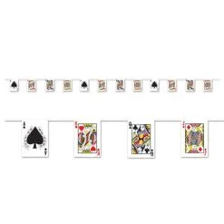AMSCAN Playing Card Pennant Banner Plastic (18cm X 3.6M)