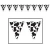 AMSCAN Pennant Flag Banner Cow Print