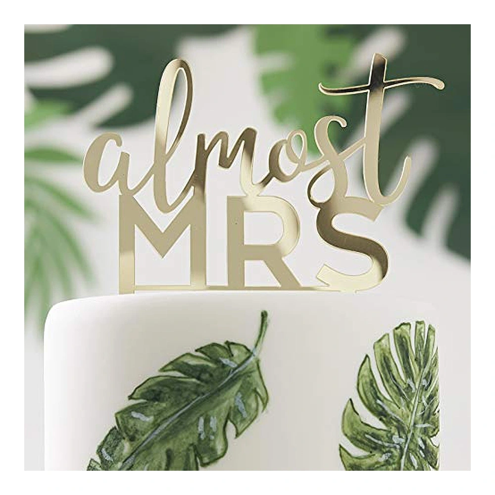 AMSCAN Botanical Hen Party Gold Acrylic Cake Topper 1 AMSCAN Botanical Hen Party Gold Acrylic Cake Topper