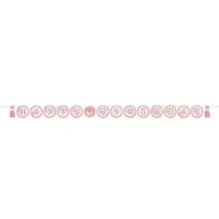 AMSCAN Twinkle Toes Happy Birthday Ribbon Banner