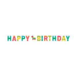 AMSCAN Fiesta Fun Happy Birthday String Banner