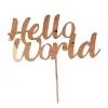 Artwrap Hello World Acrylic Cake Topper