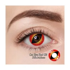HP Imports Cat Eye Red Contact Lens