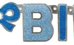 Unique Glitz Blue Hb Jointed Banner