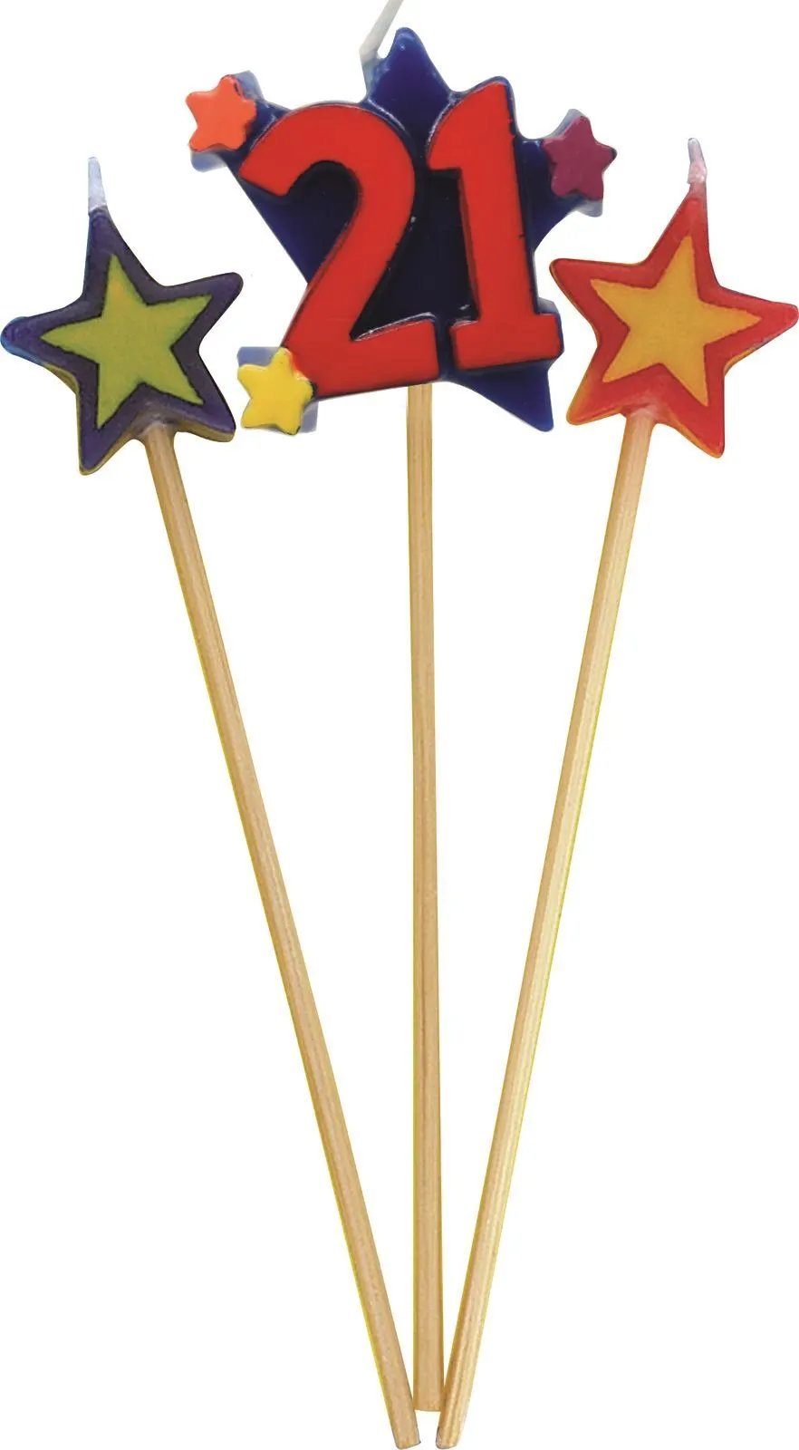 Unique 3 Pce Number Candle Set - 21 1 Unique 3 Pce Number Candle Set - 21