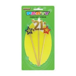 Unique 3 Pce Number Candle Set - 21G