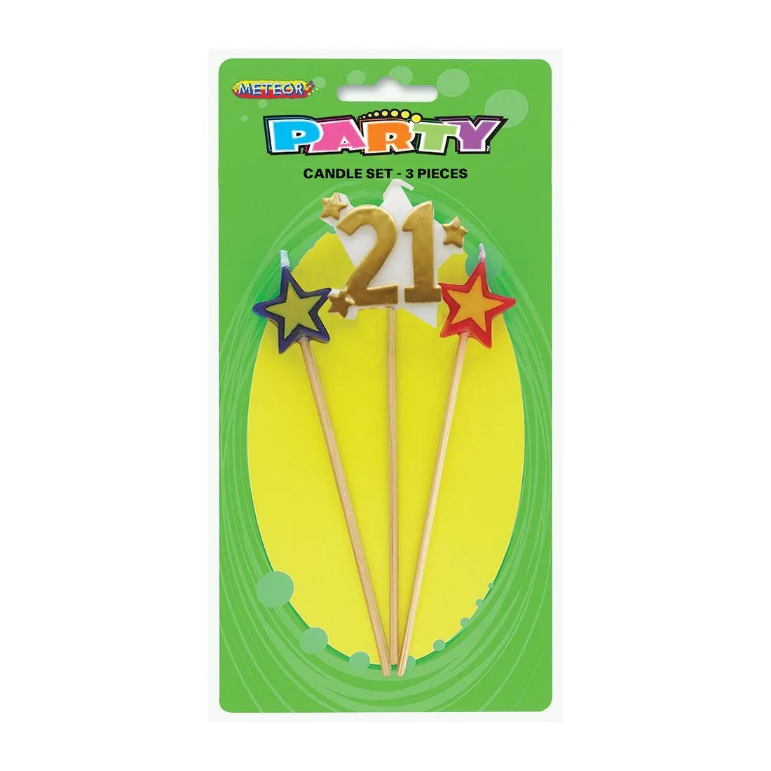 Unique 3 Pce Number Candle Set - 21G 1 Unique 3 Pce Number Candle Set - 21G