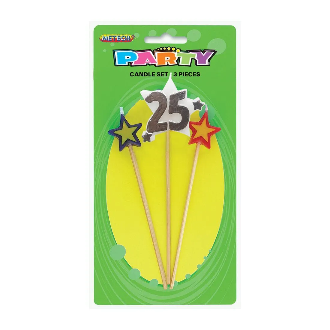 Unique 3 Pce Number Candle Set - 25S