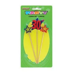 Unique 3 Pce Number Candle Set - 30