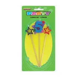 Unique 3 Pce Number Candle Set - 5