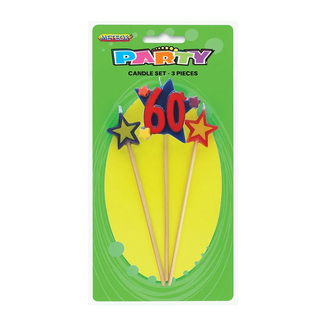 Unique 3 Pce Number Candle Set - 60 1 Unique 3 Pce Number Candle Set - 60