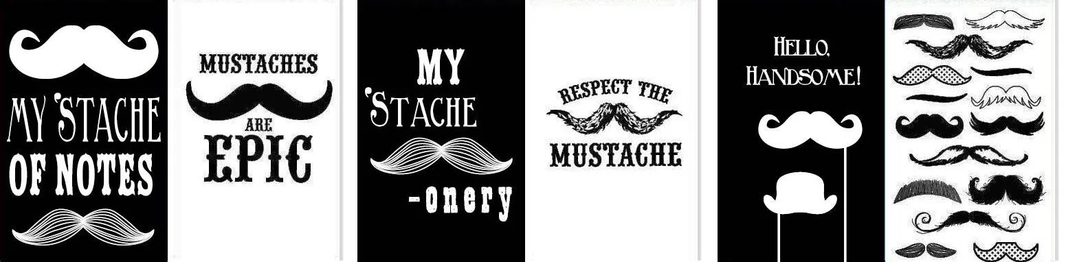 Unique 8 Mustache Note Pads 1 Unique 8 Mustache Note Pads