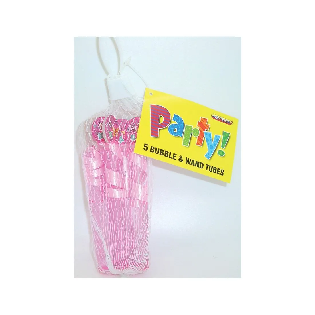 Unique 5 Bubble Wands - Pink -Net Bag 5 Pack 1 Unique 5 Bubble Wands - Pink -Net Bag 5 Pack