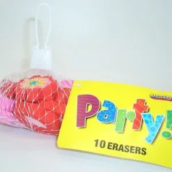 Unique 10 Girly Erasers - Net Bag