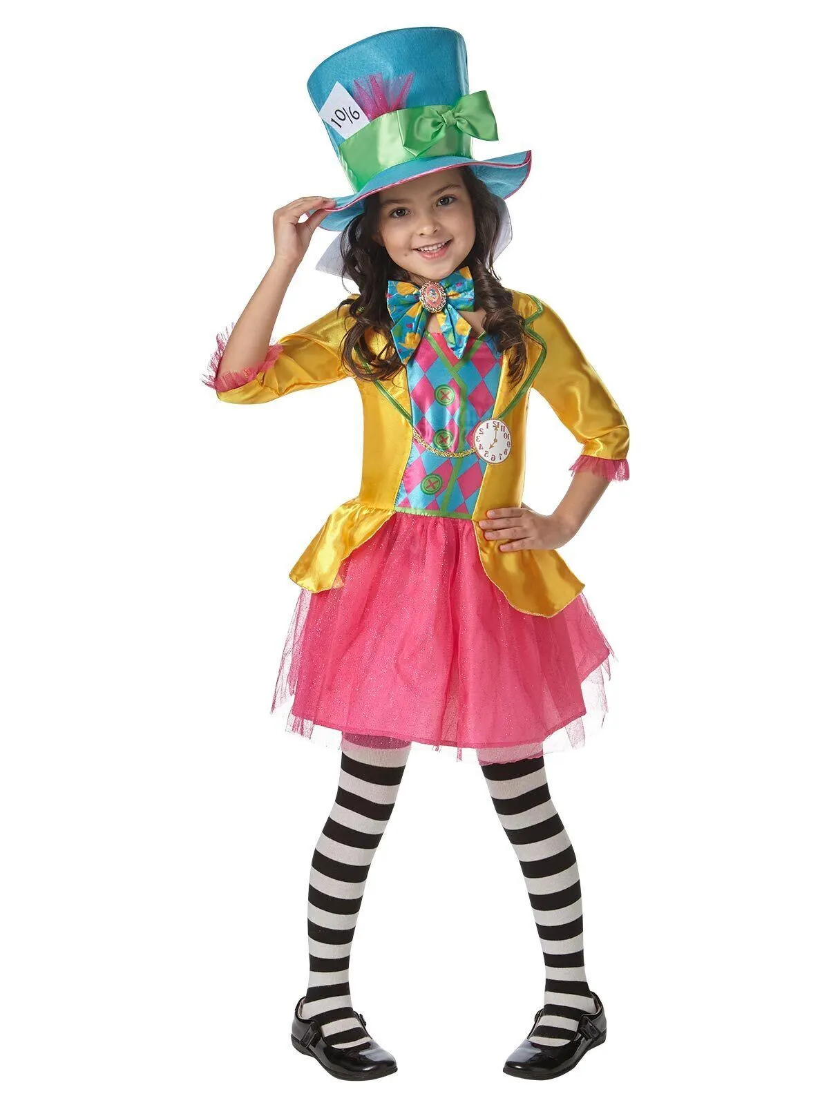 Rubies Mad Hatter Girls Deluxe Costume (Long Hanging) Small 1 Rubies Mad Hatter Girls Deluxe Costume (Long Hanging) Small