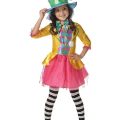 Rubies Mad Hatter Girls Deluxe Costume (Large Polybag) Small