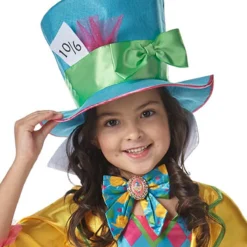 Rubies Mad Hatter Girls Deluxe Costume (Large Polybag) Small -Costumes Party Store RB 1082 3